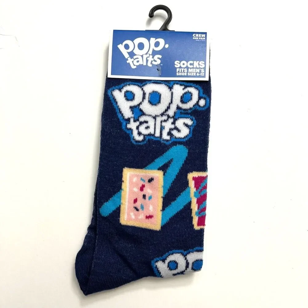 Odd Sox Unisex Pop Tarts Breakfast Snack Novelty Crew Socks Blue Classic Retro